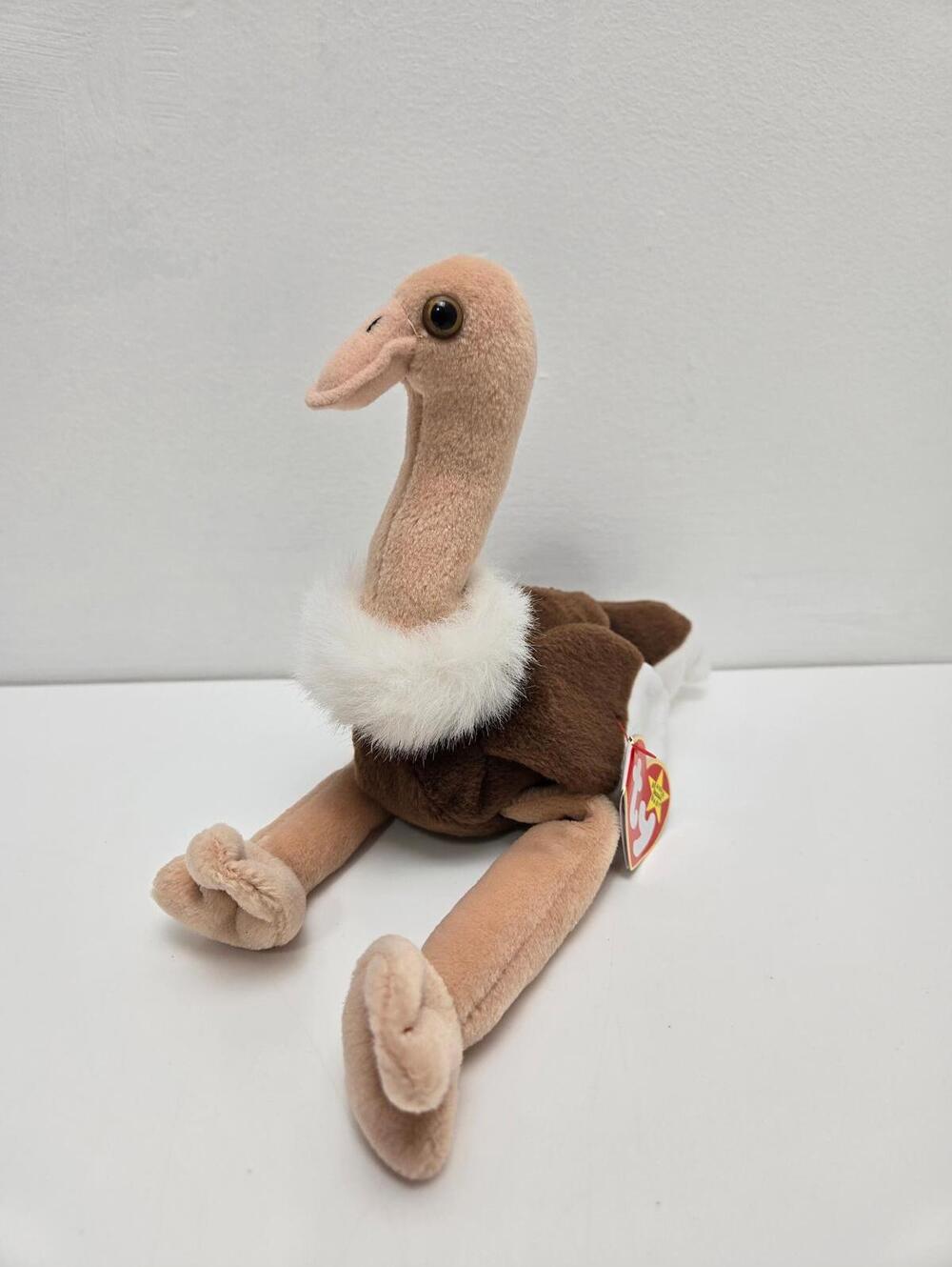 Ty Beanie Baby “Stretch” the Ostrich Handmade in Indonesia (9 inch)